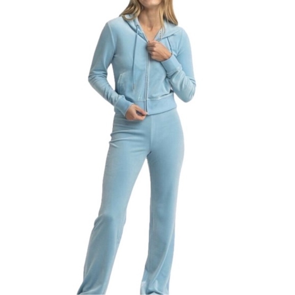 Juicy Couture Light Blue Track Pants & Hoodie Set - Picture 2 of 5